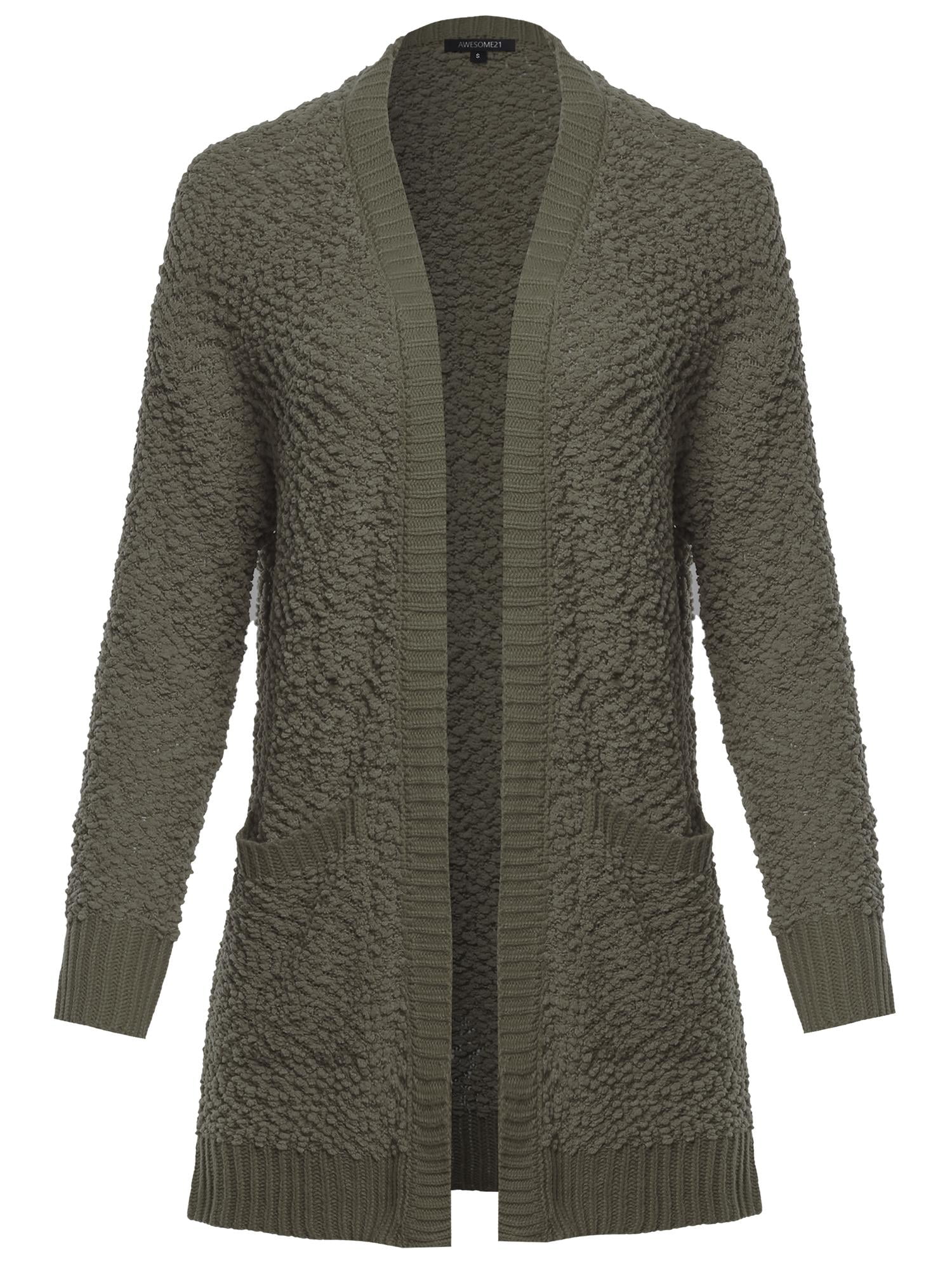 modern canvas cozy popcorn cardigan