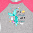 thumbnail image 4 of Inktastic Be a Mermaid Make a Splash Blue Mermaid Tail Boys or Girls Baby Bodysuit, 4 of 5
