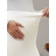 thumbnail image 5 of Falda de maternidad de punto sobre la barriga Inspire Chic para mujeres, falda midi con pliegues, color blanco, 5 of 6