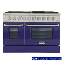 Kucht Professional 48" Stainless Steel Propane Gas Range in Silver/Blue