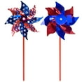 thumbnail image 3 of Pinwheel Toy, Plastic Windmill Spinner - 11 inches, Red, White & Blue, Children Ages 3+, 3 of 5