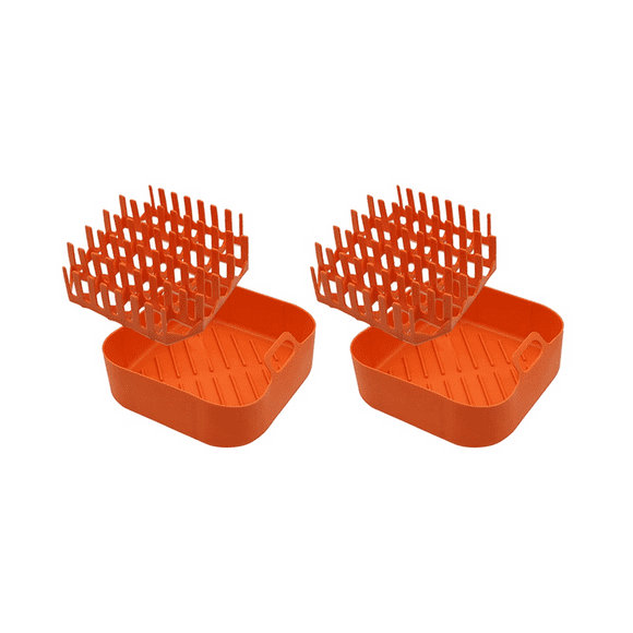 Air Fryer Silicone Bacon Trays Microwave Bacon Cookware Holder Non-Stick Oven Bacon Holder,with Storage Box