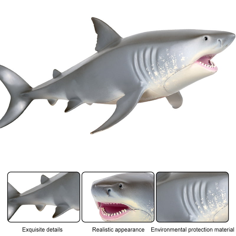 Details about   SHARK HAND Rubber PVC Shark Toy  Soft Model Great White Collector US 