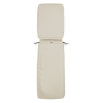 Classic Accessories Montlake FadeSafe Water-Resistant 72 x 21 x 3 Inch Patio Chaise Lounge Cushion Cover, Antique Beige