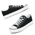 thumbnail image 2 of JENN ARDOR Womens Shoes Low Top Lace up Canvas Sneakers Non Slip Shoes Casual Running Lightweight Breathable Low Cut Comfortable Canvas Shoes Walking BK 6.5, 2 of 8