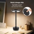 thumbnail image 3 of Lampe de Table Sans Fil 3 Couleurs Gradation Continue LED Rechargeable Lampe Tactile, Éclairage Doux LED Lampe de Table Luminosité Réglable pour Restaurant Bars Maison, 3 of 8