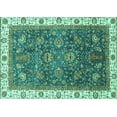 thumbnail image 1 of Ahgly Company Indoor Rectangle Abstract Turquoise Blue Modern Area Rugs, 2' x 3', 1 of 4