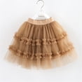 thumbnail image 2 of Ticikt Girls Tulle Skirts A-line Mesh Skirt Long Tutu Skirts Dress Stars Sequins Tutu Skirt for Toddler Girls,Color:Khaki,Size:12-24 Months, 2 of 9