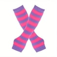 thumbnail image 3 of Dsseng Festive Striped Winter Arm Sleeves - Fire Ninja Style - Women‘s Fashion Accessory - Hand Wash or Dry Clean - Elastic Material - Knit Pattern - Suitable for Outdoor Use - Decorative, 3 of 6