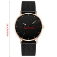 thumbnail image 2 of Men's Minimalist Casual Luxury Watches Fashion Business Movement Quartz Wristwatches for Men Stainsteel Steel Mesh Band Watch, Gift for Men Women, 2 of 3