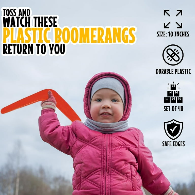 Plastic Bright Boomerangs (4Dz/Un) - Toys - 48 Pieces - Walmart.com