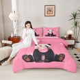 thumbnail image 4 of Homewish Kawaii Panda 2pcs Bedding Comforter Set for Kids Children Teens,Pink Bubbles Twin Comforter Sets,Cute Animal Breathable Bedding Set,Super Cozy Room Decor,Reversible, 4 of 8