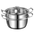 thumbnail image 1 of OULII Stainless Steel Steamer Pots for Cooking Family Use Kitchenware 1Set, 1 of 8