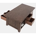 thumbnail image 5 of Jofran Painted Canyon Rustic Solid Acacia Box Coffee Table with Pull-Through Drawers and Caster Wheels, 5 of 7