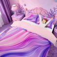 thumbnail image 3 of meiyoeat Pink Purple Gradient Stripes Bedding,Girly Abstract Print Duvet Cover Full For Girl,Reversible,3pcs,1 Duvet Cover and 2 Pillowcases, 3 of 6