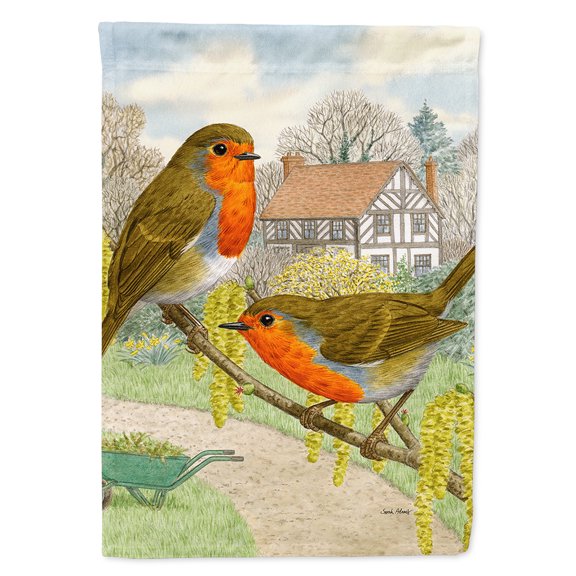 European Robins Flag Canvas House Size