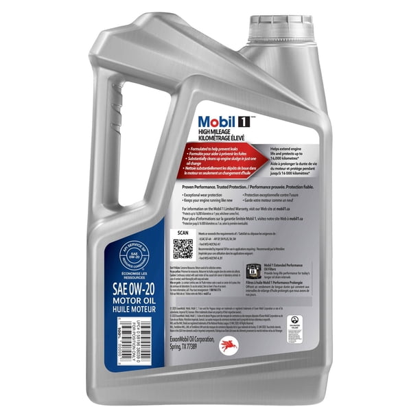 Mobil 1™ High Mileage 0W-20 - Walmart.ca