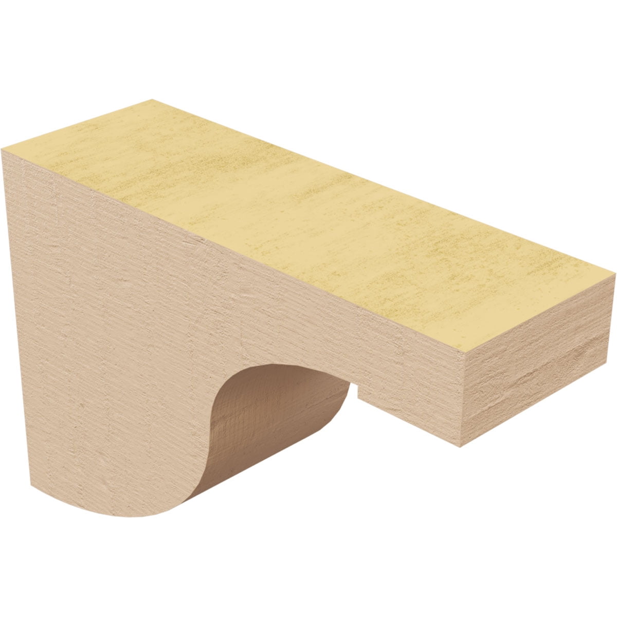 2"W x 6"D x 4"H Classic Del Monte Rough Cedar Woodgrain TimberThane Corbel, Primed Tan