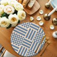 thumbnail image 2 of Round Placemats Blue White Plaid 15 inch Set of 4 Table Mats for Dining Table Abstract Lines Heat Resistant Non-Slip Kitchen & Home Decorative Place Mat Set, 2 of 8