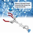 thumbnail image 2 of Adjustable Three Jaw Clamp Metal Lab Retort Stand Holder for 11in Bottles Test Tubes Red Stable Support with Plastic Pins, 2 of 5