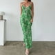 thumbnail image 4 of Vestido Ceñido Al Cuerpo Vestido básico para mujer Estilo elegante Estampado floral Sin espalda Sin mangas Traje diario Cgtredaw Para estrenar, 4 of 6