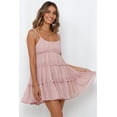 thumbnail image 1 of Robe Camisole Rayée de Maternité pour Femmes à Bretelles Spaghetti, Boutonnée, 1 of 4