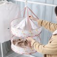 thumbnail image 3 of Neinkie Foldable Sweater Dryer Mesh Clothes Hanging Dryer Collapsible Hanging Drying Clothes Basket Type Round Drying Rack Net Used for Underwear, Sweaters, Plush Toys, 3 of 6