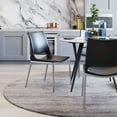 thumbnail image 6 of Ace Dining Chair Black & Silver Dining Chair, Modern Style, Plush and durable faux leather fabric, Plywood, Indoor Dining, 6 of 12