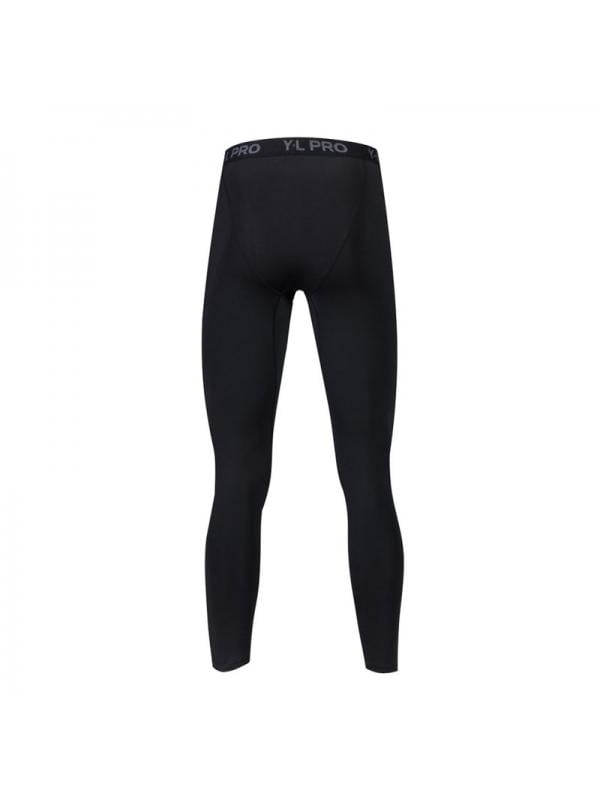 Men's Compression Base Layer Tights Workout Black Sports Gym Leggings