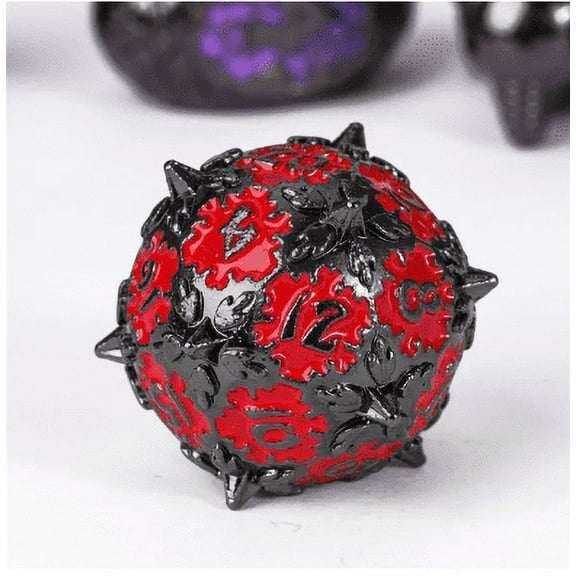 Dragon Warrior Epic Metal DnD Dice Set | Dungeons and Dragons | 7 Dice RPG Polyhedral Set d20 DnD Gift