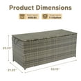 thumbnail image 3 of Tappio 113-Gallon Deck Box, Lockable Outdoor PE Rattan Storage Box with Hydraulic Rod and Waterproof Bag, Outdoor Container Deck Bin for for Pool Tools, Outdoor Equipments and Garden Tools, 3 of 9