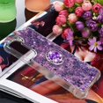 thumbnail image 7 of Samsung Galaxy S21 FE (Not S21) Case,Creativity Clear Quicksand Glitter Flowing Liquid Floating Soft TPU Case w/Stand Bling Diamond Sparkle Phone Cover for Samsung Galaxy S21 FE  Purple, 7 of 7