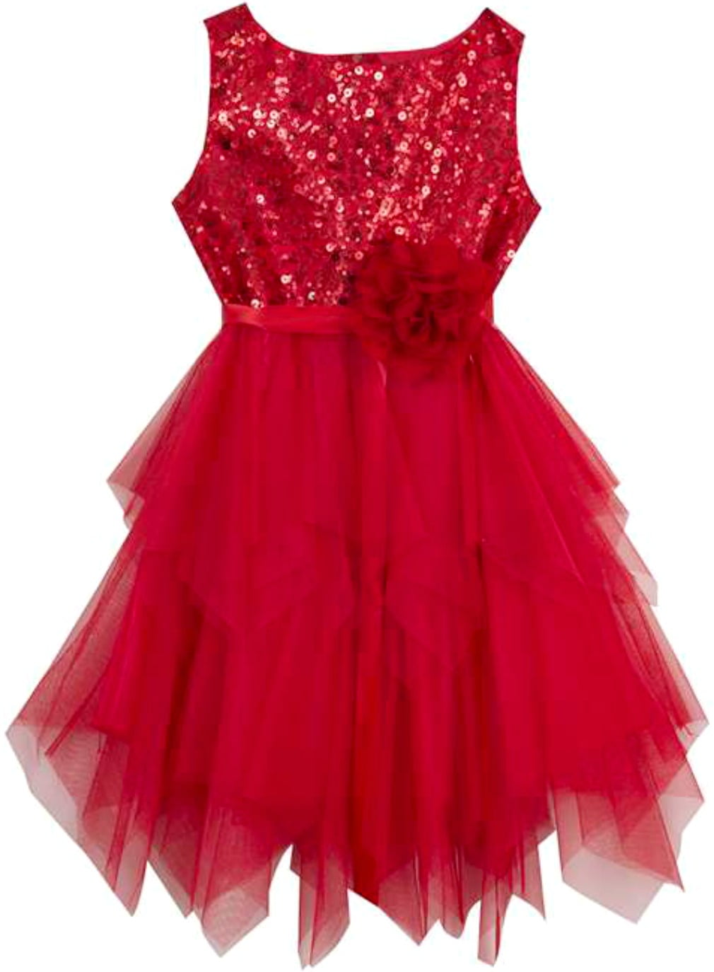 red sequin dress for girls