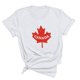 thumbnail image 3 of Fiudx Ofertas Flash Del Día Camiseta Básica de Verano de Manga Corta Informal para Mujer, Blusa con Estampado de Hoja de Arce Del Día de Canadá, Camiseta con Cuello Redondo, 3 of 3