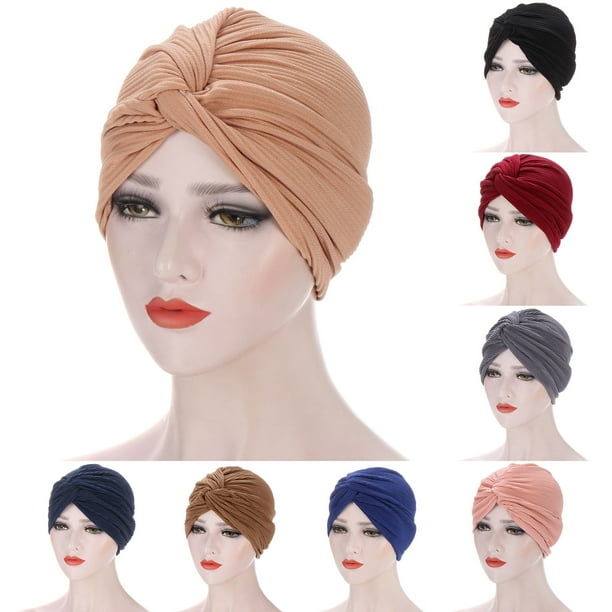 Windfall Women Stretch Turbans Head Bennie Cover India's Hat Headwear