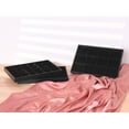 thumbnail image 6 of Unique Bargains Velvet Jewelry Boxes Organizer Trays with Removable Dividers for Drawers Black 12 Grid Tray, 6 of 7