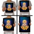 thumbnail image 7 of IBA Indianbeautifulart Lord Hanuman Picture Frame Religious Poster Black Wall Frame Deity Photo Frame Wall Decor&nbsp;For Home/ Office/ Temple-6 x 8 Inches, 7 of 7