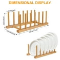 thumbnail image 2 of Escurridor de platos de bambú SAMEBUTECO, soporte para platos de madera, 2 unidades, 2 of 7