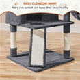 thumbnail image 6 of Yaheetech 76.4" Cat Tree Tower with 3 Condos and 2 Baskets, Dark Gray, 6 of 7