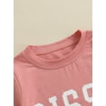 thumbnail image 5 of Qmyliery Kids Tops Short-sleeved Round Neck Letter Printing Shirt Tops Casual, 5 of 9