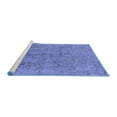 thumbnail image 2 of Ahgly Company Machine Washable Indoor Rectangle Oriental Blue Industrial Area Rugs, 7' x 9', 2 of 4