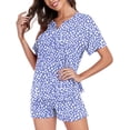 thumbnail image 3 of DreamFish Womens Pajama Sets 2 Piece Summer Ladies Short Sleeve Lounge Sleepwear with Pockets PJ Set, 3 of 6