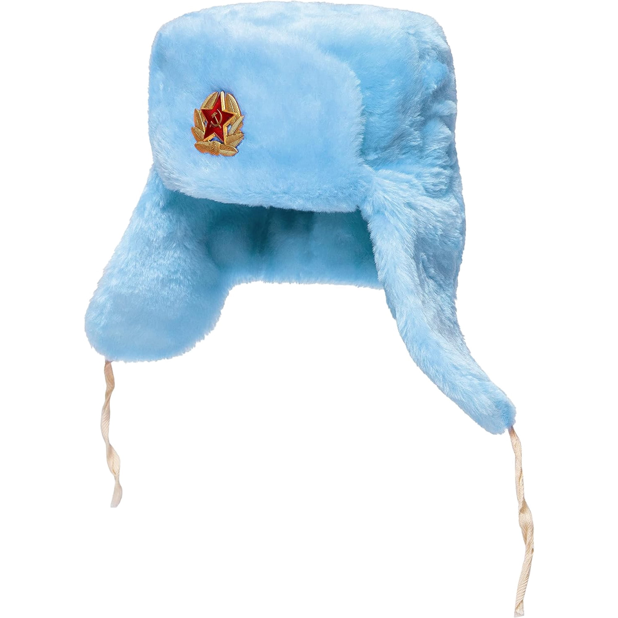 HAHDAXIA Ushanka Russian Fur Hat - Soviet Army Trapper Hat