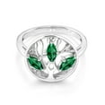 thumbnail image 2 of Gem Stone King 925 Sterling Silver Green Zirconia Family Tree of Life Ring for Women (0.72 Cttw, Gemstone, Size 7), 2 of 4