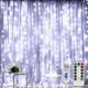 thumbnail image 1 of 300 luces LED para cortina para decoración, cadena de luces USB de 3 mx 3 m, luces de hadas impermeables para dormitorio, Patio y jardín, 1 of 7