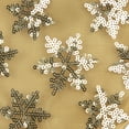 thumbnail image 7 of Northlight equin Snowflake Pattern Mini Christmas Tree Skirt - Gold - 20", 7 of 7