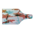 thumbnail image 2 of Tropical Cutting Board, Coconut Palm Tree Silhouettes Exotic Island Summer Beach Art, Decorative Tempered Glass Cutting and Serving Board, Wine Bottle Shape, Dark Coral Turquoise, by Ambesonne, 2 of 5