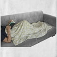 thumbnail image 5 of Floral Soft Flannel Fleece Throw Blanket, Energetic Romantic Spring Blossoms Tulips Pattern, Cozy Plush for Indoor and Outdoor Use, 70" x 90", Mustard Yellow Green, by Ambesonne, 5 of 5