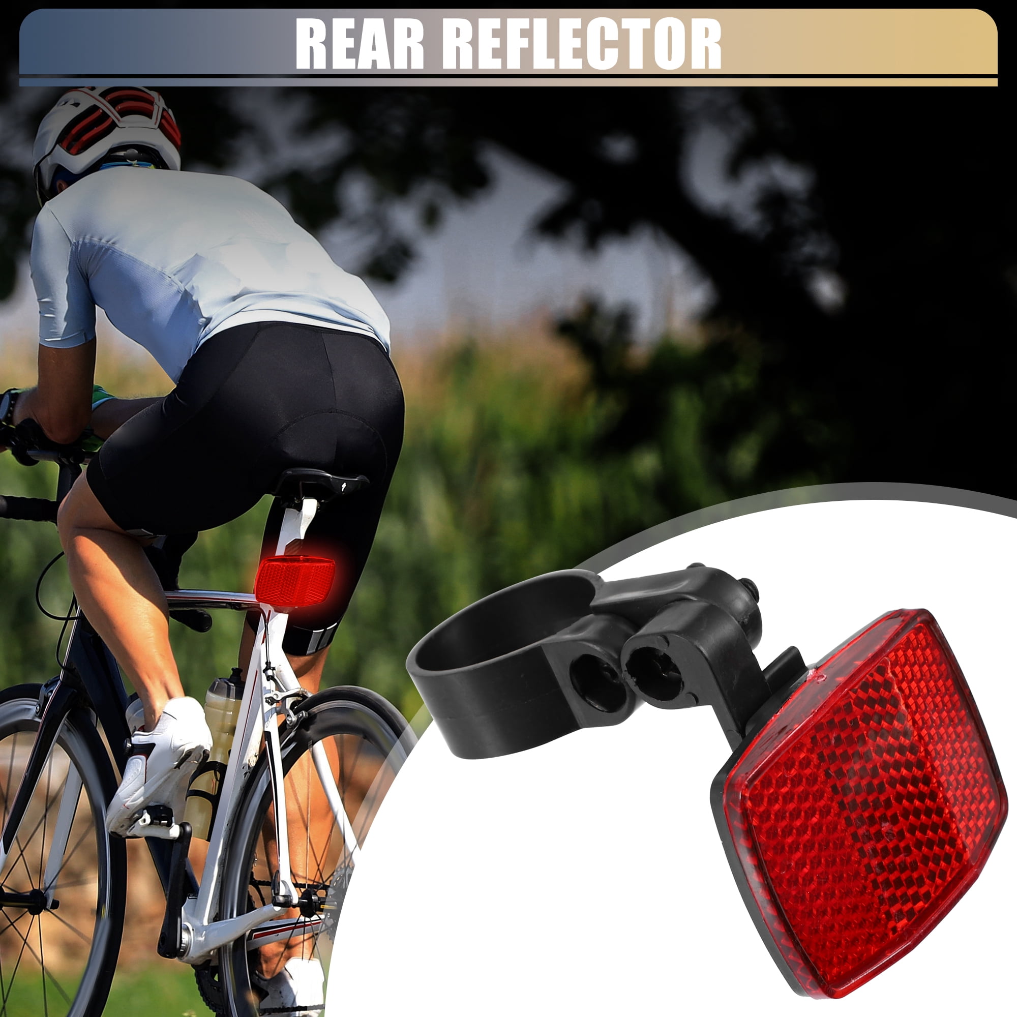 Unique Bargains 6Pcs Bicycle Front Safety Warning Reflectors Accessories Red White