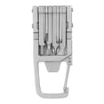 thumbnail image 2 of Stainless Steel 12-in-1 Keychain Multitool: Portable Folding Tool with Screwdriver Bits (Cross, Slot, Hex, Star), Bottle/Box Opener, Carabiner, Ruler, Phone Holder & SIM Pin – Lightweight Compact EDC, 2 of 6